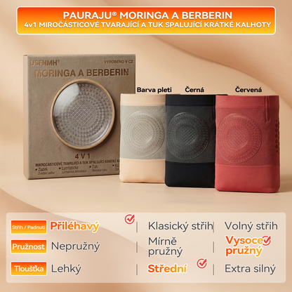 Oficiální značkový obchod 👙 PAURAJU® 2026 4v1 tvarující a spalující tuk šortky s mikročásticemi z moringy a berberinu