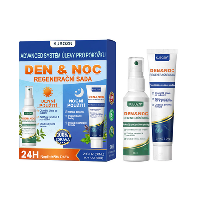 KUBOZN® Denní a noční regenerační systém pro psoriázu – 100% bez steroidů, dvojité řešení pro úlevu od plaků, šupinatění a svědění