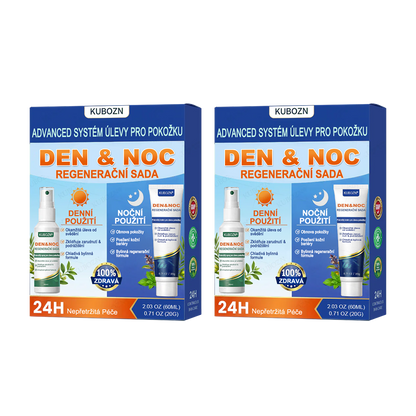 KUBOZN® Denní a noční regenerační systém pro psoriázu – 100% bez steroidů, dvojité řešení pro úlevu od plaků, šupinatění a svědění