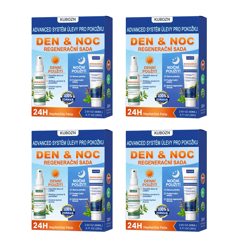 KUBOZN® Denní a noční regenerační systém pro psoriázu – 100% bez steroidů, dvojité řešení pro úlevu od plaků, šupinatění a svědění