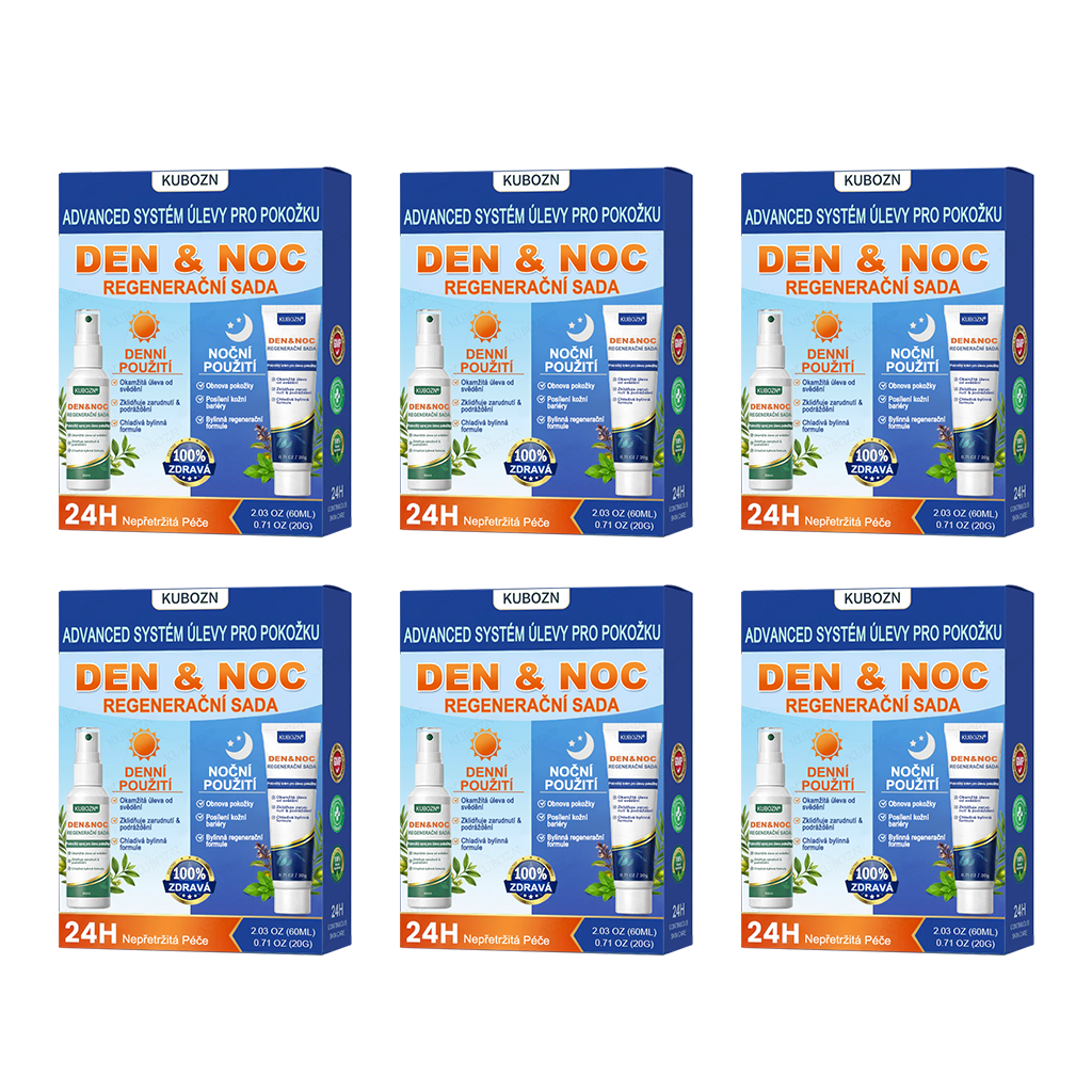 KUBOZN® Denní a noční regenerační systém pro psoriázu – 100% bez steroidů, dvojité řešení pro úlevu od plaků, šupinatění a svědění