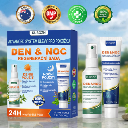 KUBOZN® Denní a noční regenerační systém pro psoriázu – 100% bez steroidů, dvojité řešení pro úlevu od plaků, šupinatění a svědění