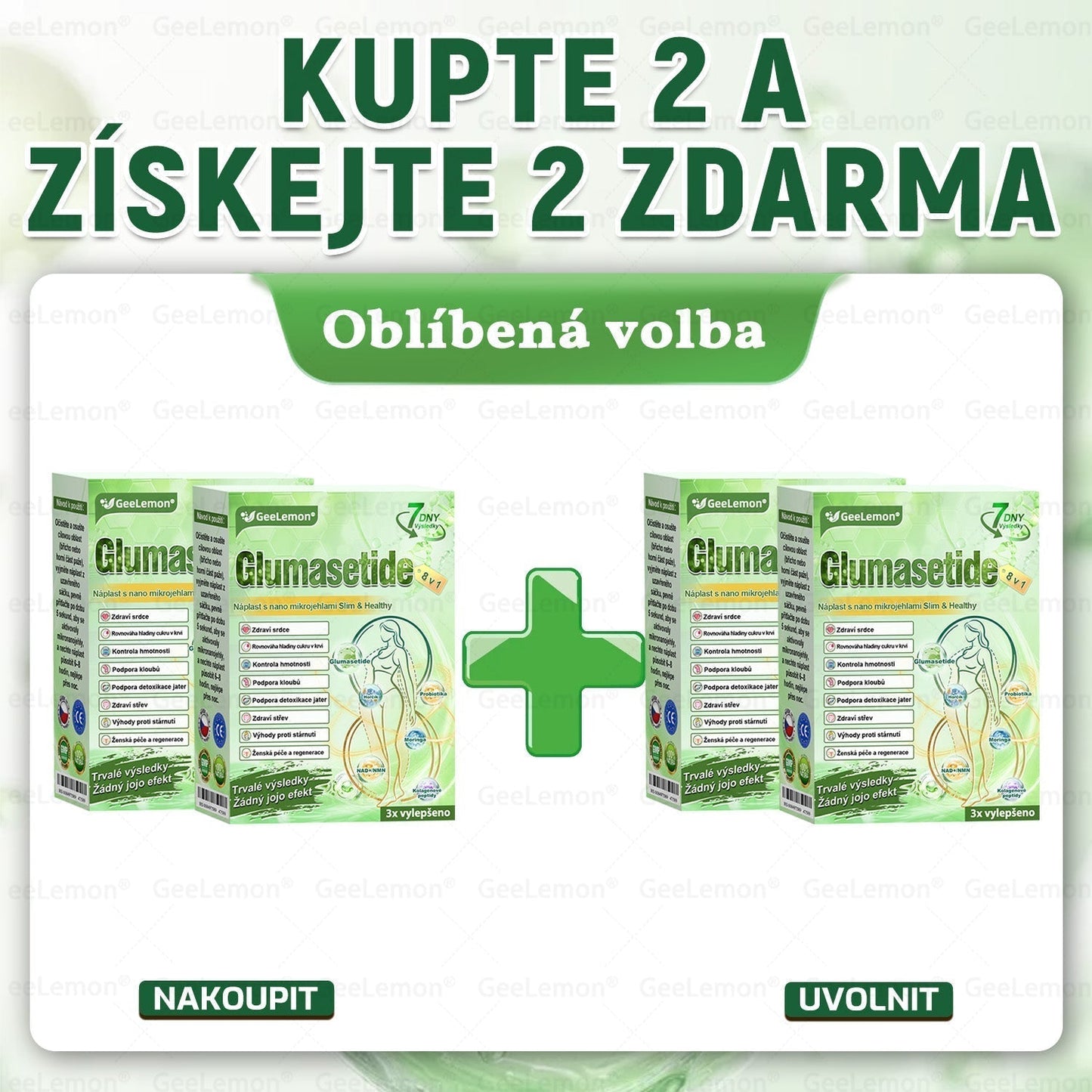 Oficiální český obchod | GeeLemon® 8v1 Nanomikrojehlicové náplasti na formování těla 🇨🇿 Pouze 1 použití denně ✅ Výsledky viditelné již za 7 dní – vhodné pro obezitu, kardiovaskulární zdraví, cukrovku a problémy s klouby
