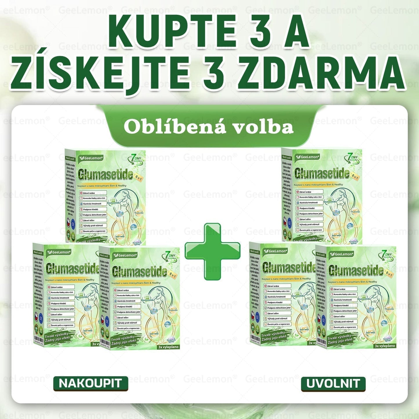 Oficiální český obchod | GeeLemon® 8v1 Nanomikrojehlicové náplasti na formování těla 🇨🇿 Pouze 1 použití denně ✅ Výsledky viditelné již za 7 dní – vhodné pro obezitu, kardiovaskulární zdraví, cukrovku a problémy s klouby