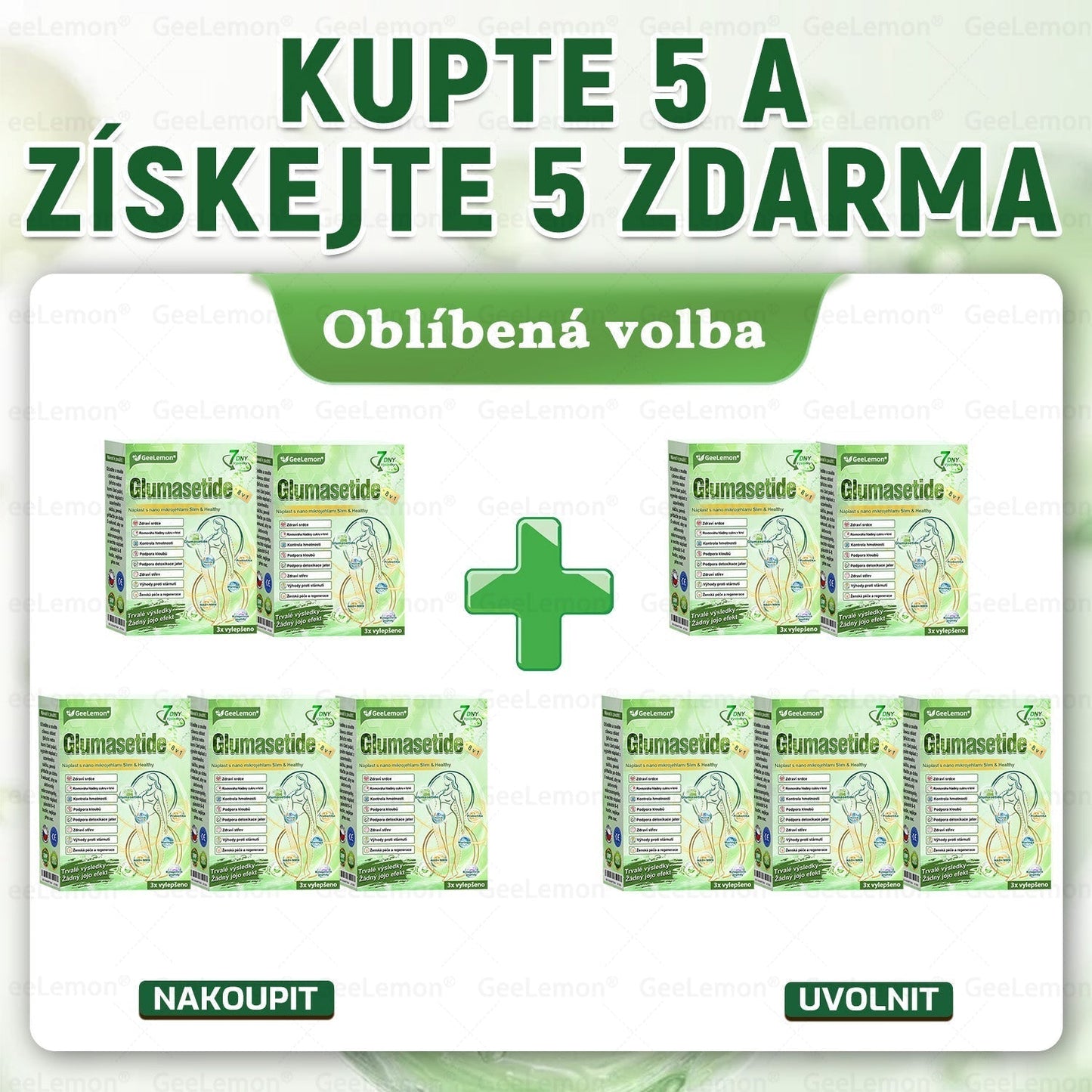Oficiální český obchod | GeeLemon® 8v1 Nanomikrojehlicové náplasti na formování těla 🇨🇿 Pouze 1 použití denně ✅ Výsledky viditelné již za 7 dní – vhodné pro obezitu, kardiovaskulární zdraví, cukrovku a problémy s klouby